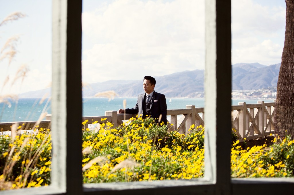 beach wedding in santa monica photo