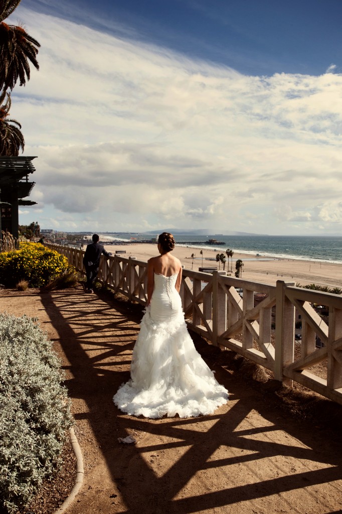 beach wedding in santa monica photo