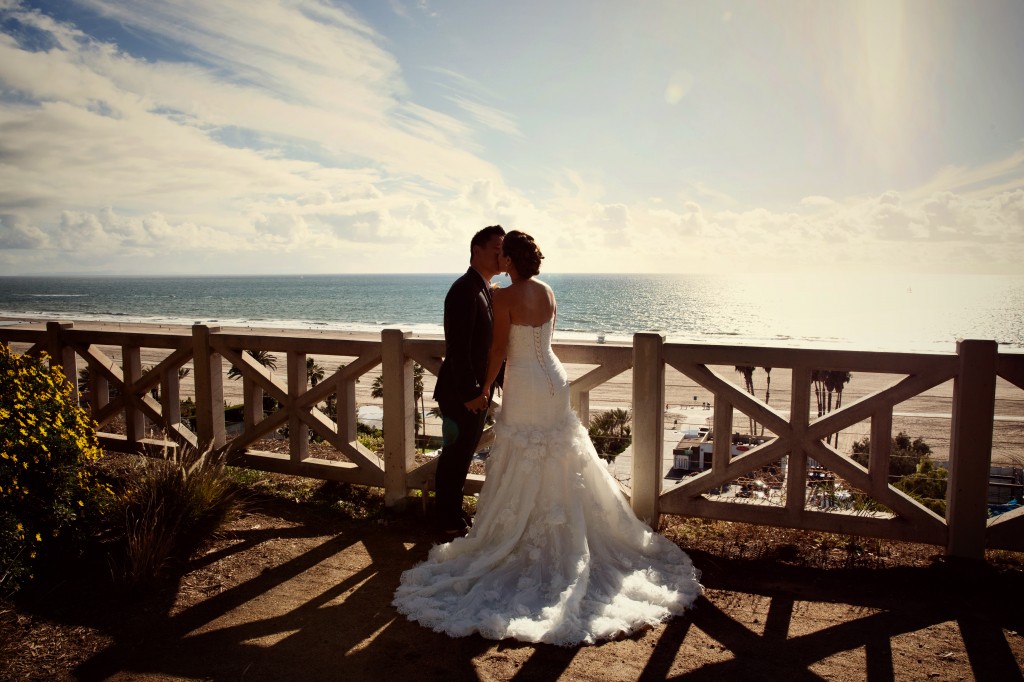 beach wedding in santa monica photo