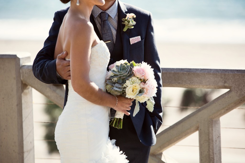 beach wedding in santa monica photo