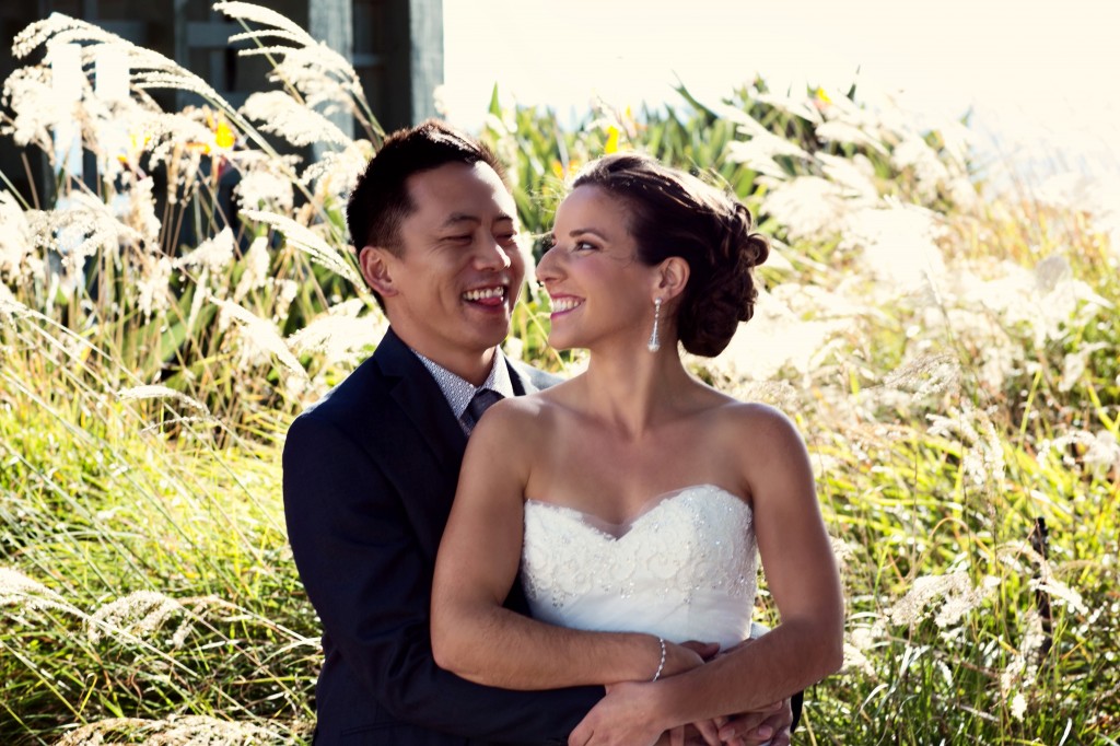 beach wedding in santa monica photo