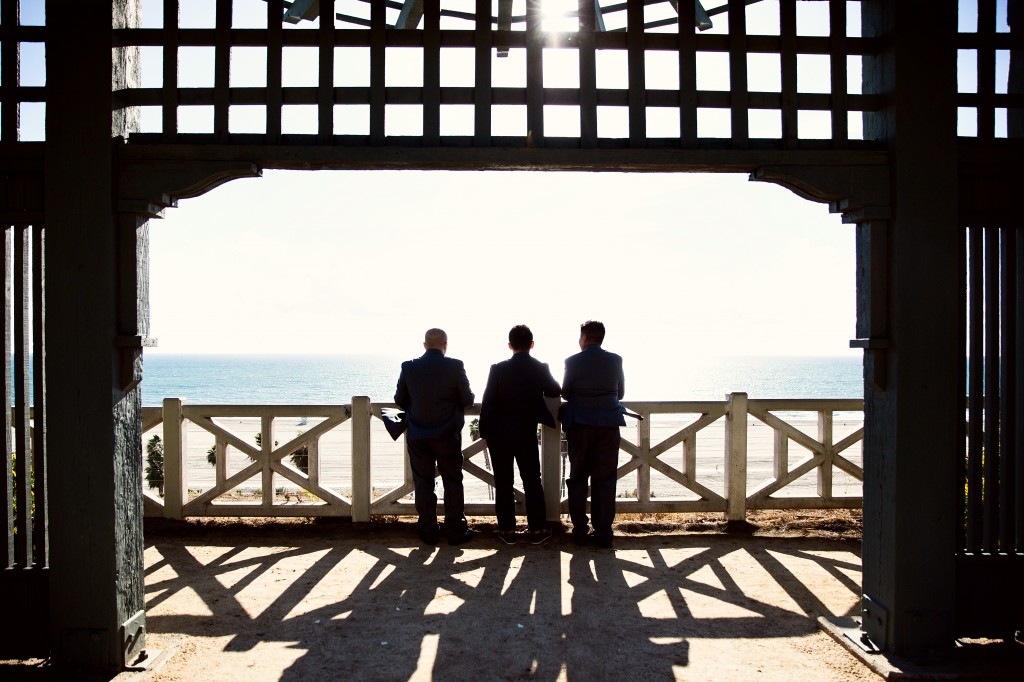 beach wedding in santa monica photo