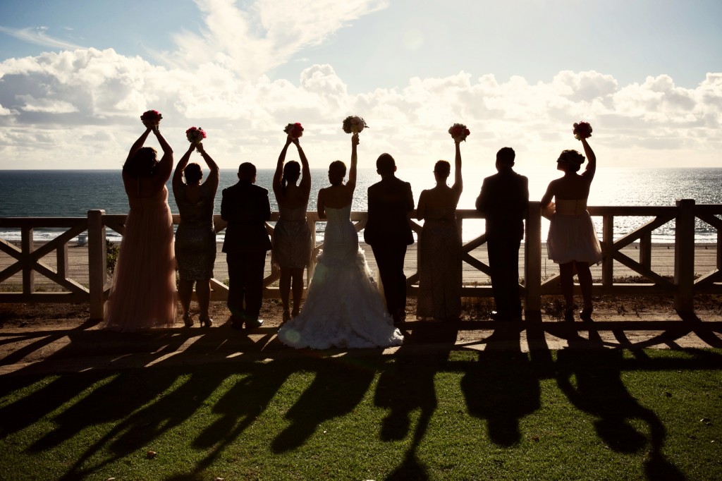 beach wedding in santa monica photo