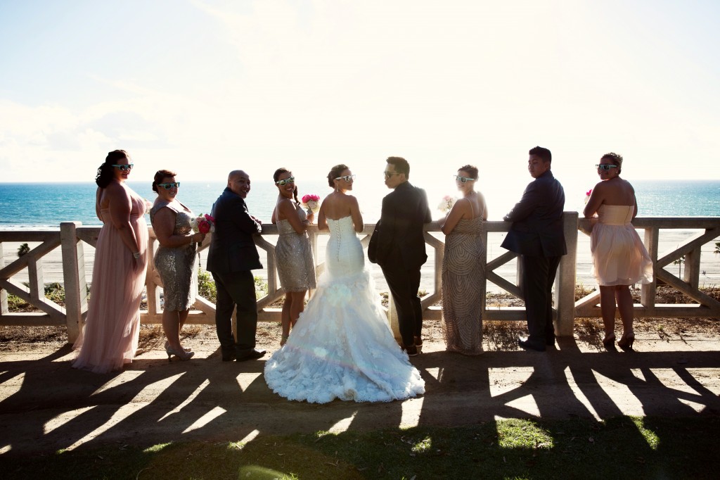 beach wedding in santa monica photo