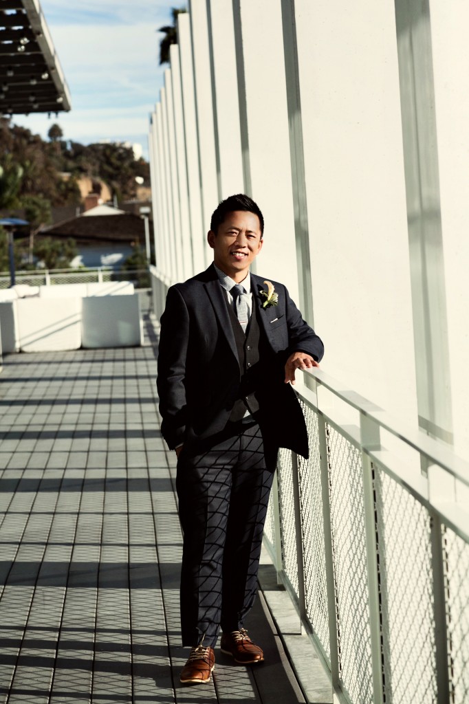 beach wedding in santa monica photo