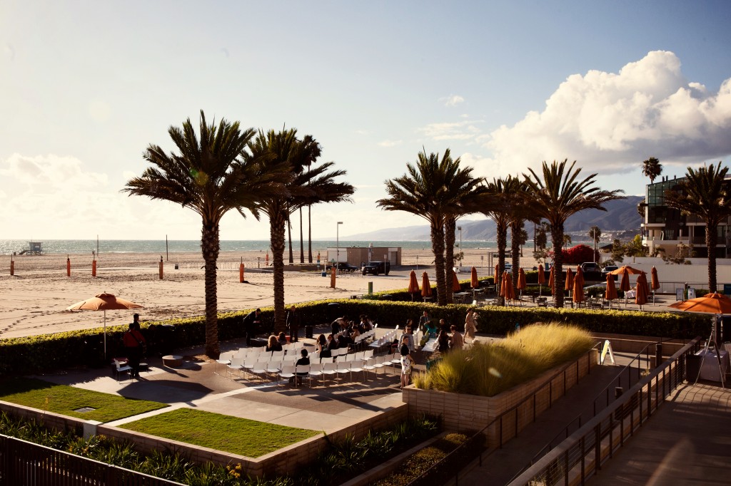 beach wedding in santa monica photo