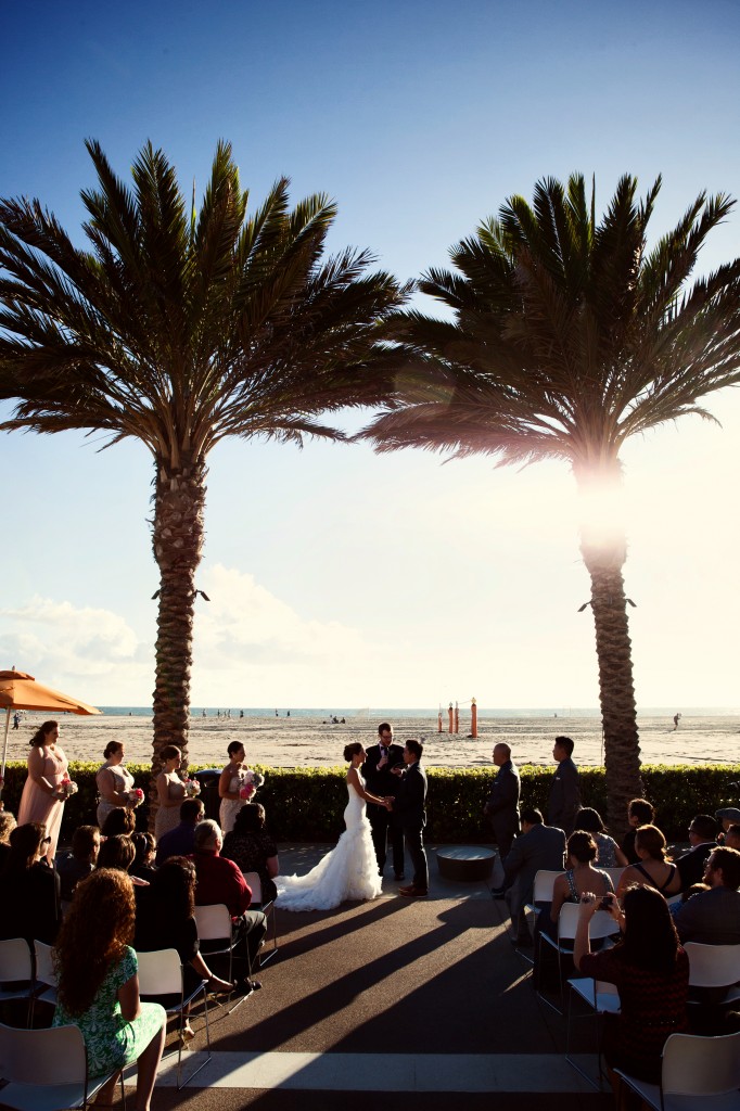 beach wedding in santa monica photo