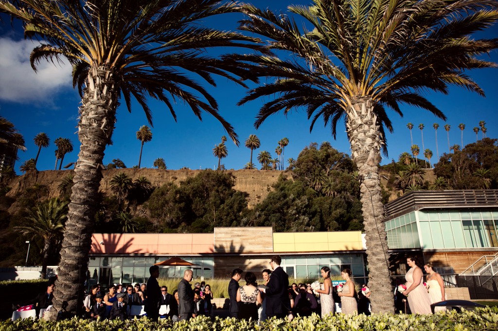 beach wedding in santa monica photo