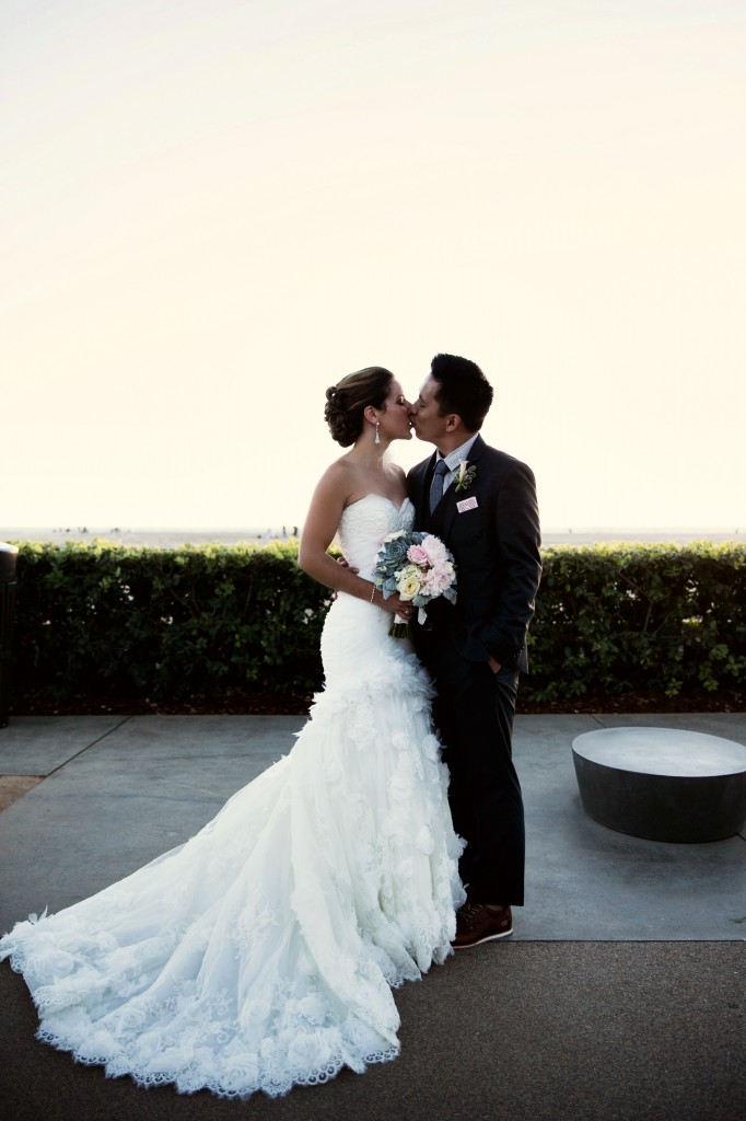 beach wedding in santa monica photo