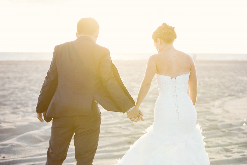 beach wedding in santa monica photo