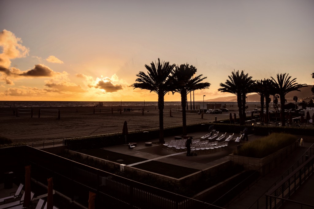 beach wedding in santa monica photo